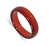 Carnelian 6 MM Band Gemstone Ring