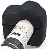 LensCoat Soft Neoprene BodyGuard Pro for Pro SLR and Semi Pro SLR Cameras With Optional Grips Attached - Black