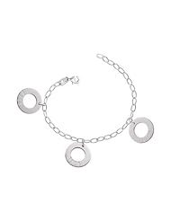 Sterling SIlver Bracelet with 3 circles size 8" | ELLE Jewelry # B0035