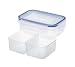 Kitchen & Housewares : Emsa E503473 Clip and Close Shallow Rectangle Storage Container with 2 Inserts
