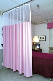 [Itm] 170"W x 84"H, Teal [Acsry To]: Spring Frost Cubicle Curtains - 170"W x 84"H, Teal