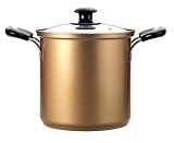 カラーズ 3層底 ガラス蓋付 寸胴鍋 20cm ゴールド H-4584