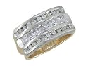 Diva 14K 28 Stone Princess Cut Center Diamond Ring