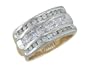Diva 14K 28 Stone Princess Cut Center Diamond Ring