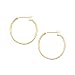 14K Yellow Gold 1 x 21 MM Hoop Earrings