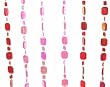 Pink & Red Acrylic Emerald Shaped Beaded Curtains