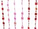 Pink & Red Acrylic Emerald Shaped Beaded Curtains