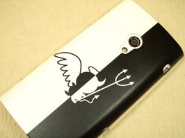 【SO-01B（XPeria）用 携帯ケース（特殊印刷カバー）】UV027 ハーフデビット