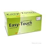  : EasyTouch Insulin Syringe 29 Gauge, 5/10cc, 1/2', 100 Count