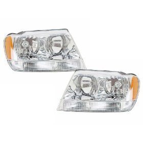 Jeep Grand Cherokee Limited Headlights OE Style Replacement Headlamps Driver/...