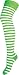 SOC 042 - Gothic Overknees / Green & White Stripes von The White Stripes - alle Infos