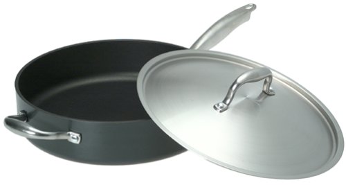Anolon Titanium Non Stick Dishwasher Safe 5-Quart Saut? with Lid and Helper Handle
