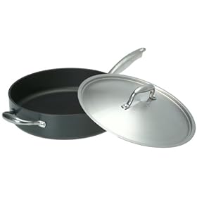 Anolon Titanium Non Stick Dishwasher Safe 5-Quart Saut? with Lid and Helper Handle by Anolon