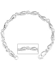 Sterling Silver 8.5" 9" Swivel Link Bracelet 3d