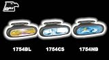 O.E. STYLE OVAL DRIVING LIGHTS, RAINBOW LENSE BLUE LIGHT