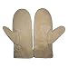 New Womens Sheepskin Leather Fur Mittens Size XXL - Tan