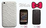 I-Phone 3G-3GS light weight Hello Kitty Stamped Silicone Case / Skin White