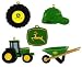 2008 Miniature John Deere Ornament Set of 5 by American Greetings (1 Set)