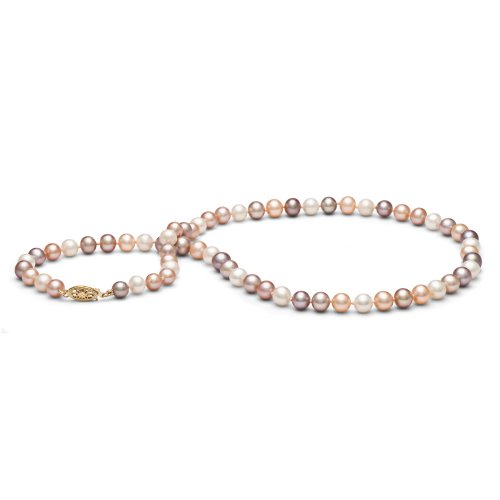 AA+ Quality, 6.5-7.0 mm Multicolor Freshwater Pearl Necklace
