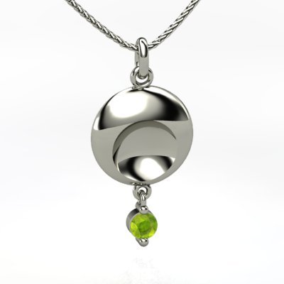 Click here for Round Peridot Necklace in Platinum prices