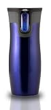 contigo Trinkflasche Metall Autoseal Edelstahl West Loop versch. Farben (Farbe: blau)