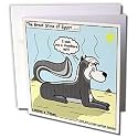Londons Times Famous People Places Books Cartoons - The Great Egyptian Stinks - Skunk Sphinx - Greeting Cards-12 Greeting Cards with envelopes