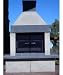 BBQ Edition - BBQ & Woodburning Fireplace Gray w/Black Trim with Standard Handle - Ga...