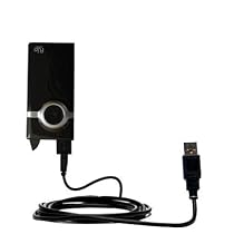 Classic Straight USB Cable for the Pure Digital Flip Video Mino with Power Hot Sync and Charge capabilities - Gomadic Brand w/ TipExchange Technology