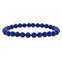 Genuine Lapis Stone 6mm Bead Beaded Stretch Bracelet