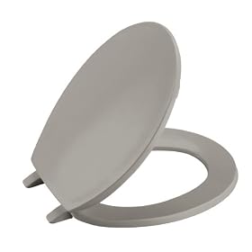 KOHLER K-4658-58 Brevia Round-Front Toilet Seat, Thunder Grey by Kohler