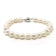 HinsonGayle Handpicked 7.0-7.5mm White Circl&eacute; Baroque Cultured Pearl Bracelet (Sterling Silver)