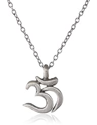 Satya Jewelry Silver Sanskrit Om Necklace