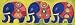 Famille Elephants En Vert - Sophie Jourdan Art Print Poster 24 x 8