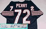 William Perry Autographed Chicago Bears Throwback Black Jersey with 