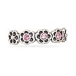 Pink Crystal Flower Toe Ring