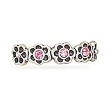 3 Pink Crystal Flower Toe Ring