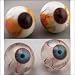 Lippincott Williams + Wilkins Clear Eyeball 2 PC Blue Blister Pac Realistic eyeballs feature brown iris and painted blood vessels. Made of Hard plastic. Size: 1" diameter.
