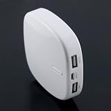 High Capacity Rechargeable Portable External White Battery Pack LEDs Power Bank MP-D6000 6000mAh , 6000mah powerbag, Heavy Duty 2A/1A Dual USB Ports External Battery Pack charge 2 devices at the same time.Charger for iPhone 4S 4 3 3GS / ipod touch/classic/nano/ iPad/ iPad 2 iPad, Samsumg P1000, iPhone, MOBILEPHONE, MP3/MP4, PSP/NDS.