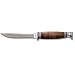 KA-BAR Little Finn Stacked Leather Handle, 7 Inch,Leather Sheath