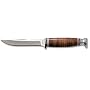 KA-BAR Little Finn Stacked Leather Handle, 7 Inch,Leather Sheath