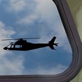 Agusta A109 Helicopter Black Decal Truck Window Sticker 