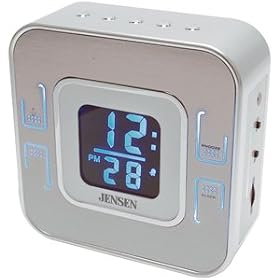 JENSEN JCR-266 Wall-Mountable AM FM Dual Alarm Clock Radio by Spectra