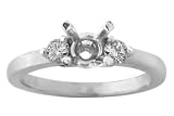 3 Stone Round Diamong Engagement Ring .21cttw (cz ctr)