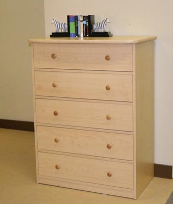 Kitchen: 5 Drawer Chest w/ Nutmeg Finish