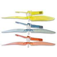 Red, Yellow, and Blue Replacement Main Rotors for Mini Infrared RC Helicopters (1 of each, 3 total)