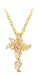 Mt. Rushmore Black Hills Gold® 10K Leaves / Rose Cross Necklace