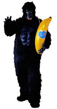 Childrens Toyshop  Third Party New : Gorilla Fancy Dress Costume (adult size)