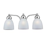 Sea Gull Lighting 44036-962 Metropolis Collection Three-Light Wall Sconce, Brushed Nickel Finish with Satin Etched Glass