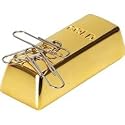 B&uuml;roklammerspender Goldbarren B&uuml;romaterial