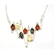 925 Silver Multi Colour Lightening Amber 17 Collarette